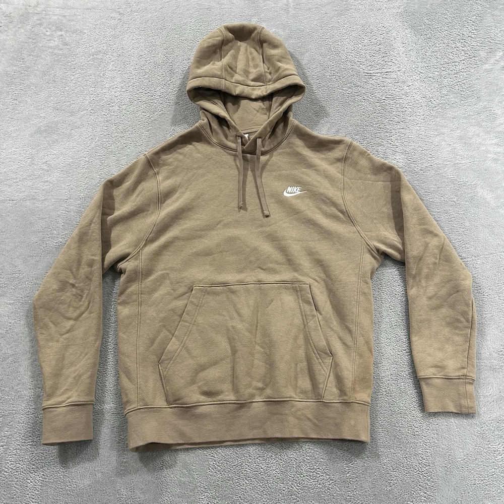 Nike Hoodie Unisex M Sweatshirt Pullover Beige Lounge Baggy Streetwear